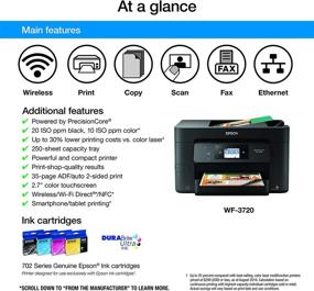 img 2 attached to 🖨️ Epson WorkForce Pro WF-3720: All-in-One Inkjet Printer with Wi-Fi Direct & Amazon Dash Replenishment