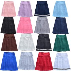 img 3 attached to Stylish and Chic: Beautifulfashionlife Pleated Tennis Stripes Girls' Skirts & Skorts