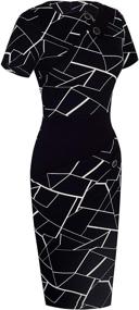 img 2 attached to 👗 HOMEYEE Women's Stylish Colorblock Pencil Dress in Voguish Women's Clothing