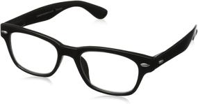 img 4 attached to 🌈 Peepers by PeeperSpecs Rainbow Bright Soft Square Reading Glasses - Stylish Black Frames - 45 + 1 Strength