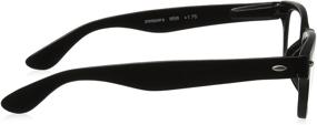 img 2 attached to 🌈 Peepers by PeeperSpecs Rainbow Bright Soft Square Reading Glasses - Stylish Black Frames - 45 + 1 Strength