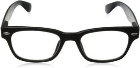 img 3 attached to 🌈 Peepers by PeeperSpecs Rainbow Bright Soft Square Reading Glasses - Stylish Black Frames - 45 + 1 Strength