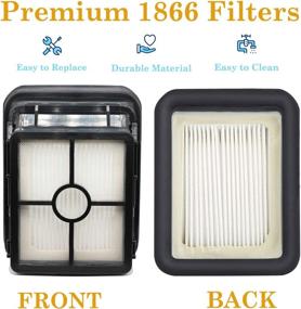 img 1 attached to Pack of 8 1866 Replacement Vacuum Filters for Bissell 1866 Cross Wave Series Vacuums and 1785 Multi Surface Cleaner, Comparable to Part # 1608684