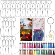 🔑 h&w acrylic keychain blanks set with 120pcs assorted accessories – perfect for diy crafts and custom gifts! logo