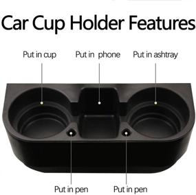 img 3 attached to 🐴 Convenient and Multi-purpose Heart Horse Cup Holder: Portable Vehicle Seat Cup & Phone Holder Box for Car Interior Organization (Black)