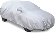 🚗 uxcell xxl silver tone car cover - weatherproof, waterproof, scratch resistant, rain & snow resistant, heat resistant, mirror pocket, outdoor protection - 170t logo