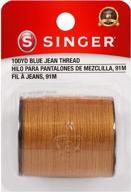🧵 singer 67120 blue jean thread, 100 yards, old gold - sturdy and stylish for denim projects logo