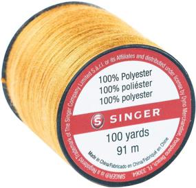 img 2 attached to 🧵 SINGER 67120 Blue Jean Thread, 100 Yards, Old Gold - Sturdy and Stylish for Denim Projects