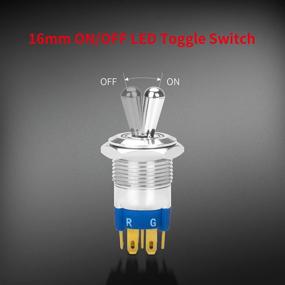 img 3 attached to 🚤 DaierTek Waterproof Toggle Switch 12V LED Lighted Toggle Switch IP67 12 Volt RGB (Red Green Blue) 16mm Pre-Wired for Car Boat Marine - Pack of 3