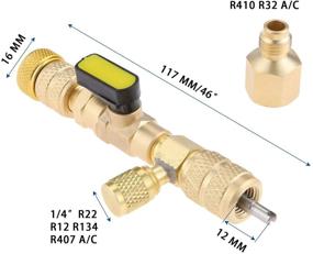 img 2 attached to Refrigeration HVAC Valve Core Remover & Installer Tool for R410A R22 - 1/4 inch & 5/16 inch Port, Ideal for A/C Line Repair and Air Conditioning Maintenance