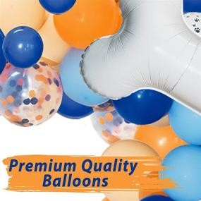 img 2 attached to 🎈 Bluey Theme Party Balloon Garland Kit: 117Pcs Blue Orange Blush Dog Paw Balloon Arch with Bone Shaped Foil Balloons for Kids Bluey Theme Birthday Baby Shower Party Decorations