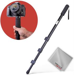 img 1 attached to 📷 Zeikos ZE-MP67 67-Inch Camera Monopod Bundle: Ideal for Canon, Nikon, Sony & More! Includes Microfiber Cleaning Cloth and Carrying Bag