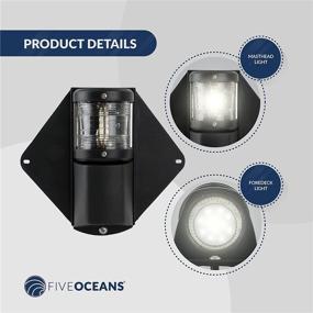 img 1 attached to 🌟 Enhance Visibility and Safety with the Five Oceans Combination Masthead and Deck Light – Featuring Bulb and LED!