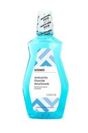 🌿 solimo alcohol-free mouthwash – 1 liter, refreshing mint, fluoride formula | amazon brand, pack of 1, 33.8 fluid ounces logo