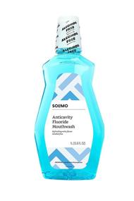 img 2 attached to 🌿 Solimo Alcohol-Free Mouthwash – 1 Liter, Refreshing Mint, Fluoride Formula | Amazon Brand, Pack of 1, 33.8 Fluid Ounces