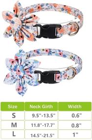 img 1 attached to 🐶 Faleela Breakaway Dog Collar with Bells - 2 Pack Dog Collar with Bells, Sunflower Print - Pet Collar Accessories, Adjustable for Small, Medium, and Large Dogs