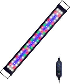 img 4 attached to 🐠 JC&P Full Spectrum Aquarium LED Light for Aquatic Fish Tanks - Extendable Brackets, Red, Green, Blue and White LEDs