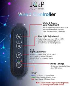 img 2 attached to 🐠 JC&P Full Spectrum Aquarium LED Light for Aquatic Fish Tanks - Extendable Brackets, Red, Green, Blue and White LEDs