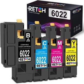 img 4 attached to 🖨️ High-Quality RETCH Laser Printer Toner Cartridges Replacement for Xerox WorkCentre 6027 6025 & Phaser 6022 6020 (4 Pack: 1 Black, 1 Cyan, 1 Magenta, 1 Yellow) Tray Included