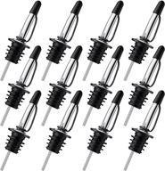 🍾 femilkt 12 pack stainless steel liquor pourers with stoppers - pour spouts for 3/4" bottle mouth liquor bottles логотип