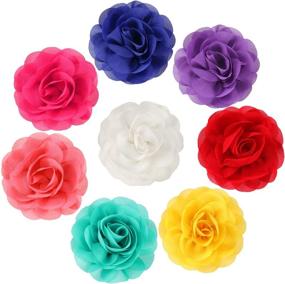 img 4 attached to 🌸 WILLBOND Pet Collar Flowers: 8-Piece Dog Charms Flower Set for Cat & Dog Collars - Grooming Accessory Bow Tie in 8cm Size, Assorted Colors