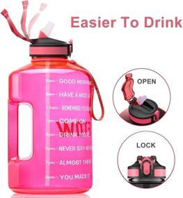 img 3 attached to 💧 Stay Hydrated with ETDW 1 Gallon Water Bottle: Time Marker, Straw & Leak Proof Design for Daily Water Intake