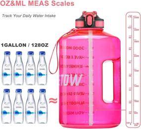 img 2 attached to 💧 Stay Hydrated with ETDW 1 Gallon Water Bottle: Time Marker, Straw & Leak Proof Design for Daily Water Intake