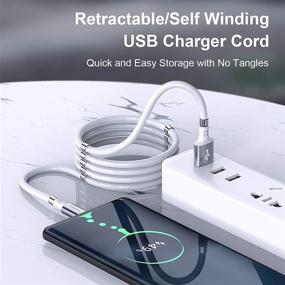 img 3 attached to 🔌 Efficient Magnetic Phone Charge Cable: Retractable USB Type C Charging Cord for Neatly Organized Charging on Android Devices (1.8M/USB-C)