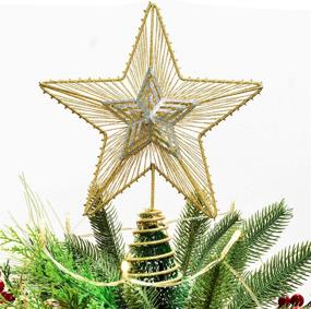 img 3 attached to 🌟 Lvydec Glittered Gold Star Christmas Tree Topper, 11.5" X 9.2" - Festive Treetop Decoration for Christmas Home Décor