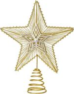 🌟 lvydec glittered gold star christmas tree topper, 11.5" x 9.2" - festive treetop decoration for christmas home décor logo