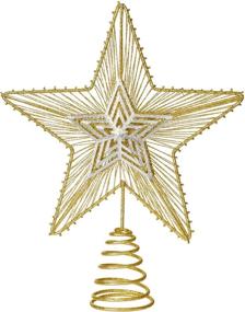 img 4 attached to 🌟 Lvydec Glittered Gold Star Christmas Tree Topper, 11.5" X 9.2" - Festive Treetop Decoration for Christmas Home Décor