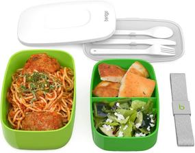 img 3 attached to Bentgo Classic: Green All-in-One Bento Lunch Box with Stackable Containers and Utensils