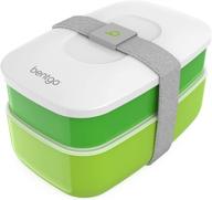 bentgo classic: green all-in-one bento lunch box with stackable containers and utensils логотип