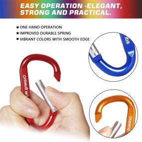 img 2 attached to 12PCS Aluminum Carabiner Keychain Clips - D Ring Shape Nonlocking Carabeaner Hook Buckles, Multi-function Spring Snap Key Clips Tool for Home, Camping, Hiking, Traveling, Backpacking