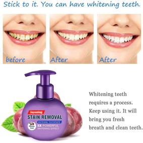 img 1 attached to Passion Fruit Flavor Whitening Toothpaste with Baking Soda: 🦷 Powerful Stain Removal, Strong Cleaning Power, Natural Stain Remover, Fluoride-Free Formula