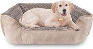 joejoy rectangle dog bed: machine washable, non-slip, soft & durable - ideal for large, medium, small dogs логотип