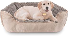 img 4 attached to JOEJOY Rectangle Dog Bed: Machine Washable, Non-Slip, Soft & Durable - Ideal for Large, Medium, Small Dogs