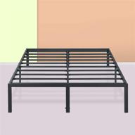 🛏️ full size primasleep 18 inch heavy duty steel slat bed frame with enhanced stability логотип