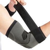 🎾 2 pack elbow brace with strap for tendonitis - tennis elbow compression sleeves for golf elbow treatment логотип