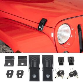 img 4 attached to 🔒 SQQP Aluminum Alloy Locking Hood Latch Catch Kit for 2007-2018 Jeep Wrangler JK JKU, 2018-2021 JL JLU & 2020 Jeep Gladiator JT