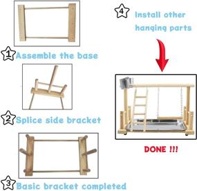 img 1 attached to Kathson Playground Parakeets Cockatiel Accessories