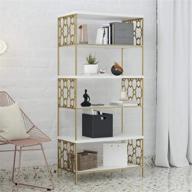 cosmoliving cosmopolitan shelf white bookcase logo