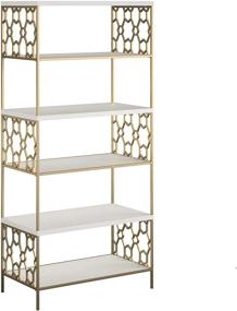 img 1 attached to CosmoLiving Cosmopolitan Shelf White Bookcase