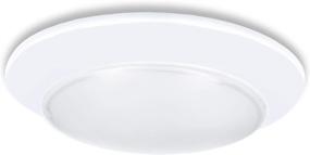 img 4 attached to 🔆 Maxxima 7.5 in. Slim Round LED Flush Mount Ceiling Light Fixture: Bright 900 Lumens, 3000K Warm White, Dimmable for Closet