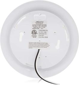 img 1 attached to 🔆 Maxxima 7.5 in. Slim Round LED Flush Mount Ceiling Light Fixture: Bright 900 Lumens, 3000K Warm White, Dimmable for Closet