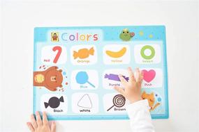 img 2 attached to 🧒 UNCLEWU Kids Educational Placemats Set: Learn, Play, and Explore!