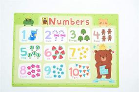 img 1 attached to 🧒 UNCLEWU Kids Educational Placemats Set: Learn, Play, and Explore!