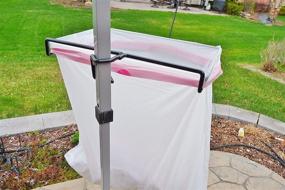 img 2 attached to 🗑️ Trash-Ease-Canopy 1 Inch - Portable Trash Bag Holder for Canopy Tents - Ideal for Camping and Tailgating - Fits 13 Gallon Drawstring Garbage Bag - No Tools Required (Black & Black)