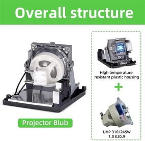 img 3 attached to 🔦 Original IGTOD BL-FU310B / DE.5811118436 Lamp: Perfect Replacement for Optoma EH500 X600 BR561 and Vivitek D966HD D967 Projectors