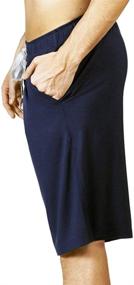 img 3 attached to 🎍 Cozy and Sustainable: Bamboo Shorts Pajama Bottoms for Comfy Sleepwear